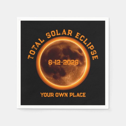 Total Solar Eclipse August 12 2026 Serviette (Vorderseite)