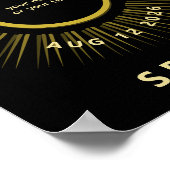 Total solar eclipse August 2026 add your text Poster (Ecke)