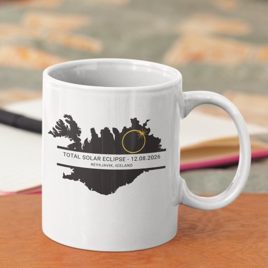 Total Solar Eclipse August 2026 – Iceland Custom Kaffeetasse