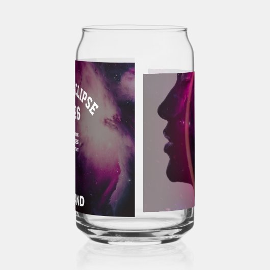 Total solar eclipse August 2026 text personalized Dosenglas (Rechts)