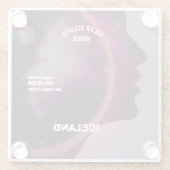 Total solar eclipse August 2026 text personalized Glasuntersetzer (Rückseite)