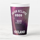 Total solar eclipse August 2026 text personalized Milchtasse (Vorderseite)