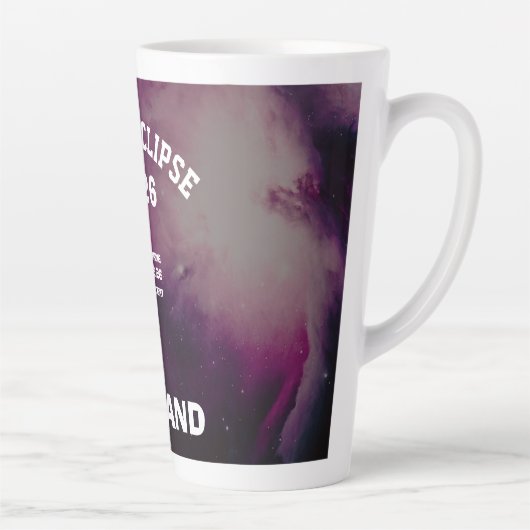 Total solar eclipse August 2026 text personalized Milchtasse (Rechts)