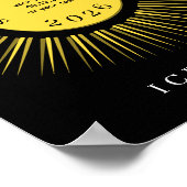 Total solar eclipse August 2026 text personalized Poster (Ecke)