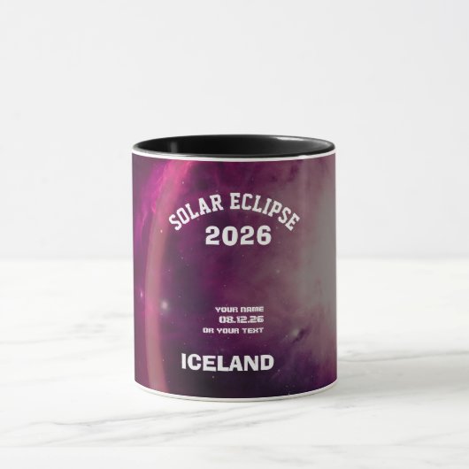 Total solar eclipse August 2026 text personalized Tasse (Zentrum)