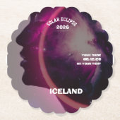 Total solar eclipse August 2026 text personalized Untersetzer (Vorderseite)