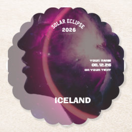 Total solar eclipse August 2026 text personalized Untersetzer