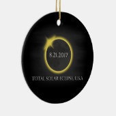 Total Solar Eclipse August 21 2017USA Souvenir Keramik Ornament (Rechts)