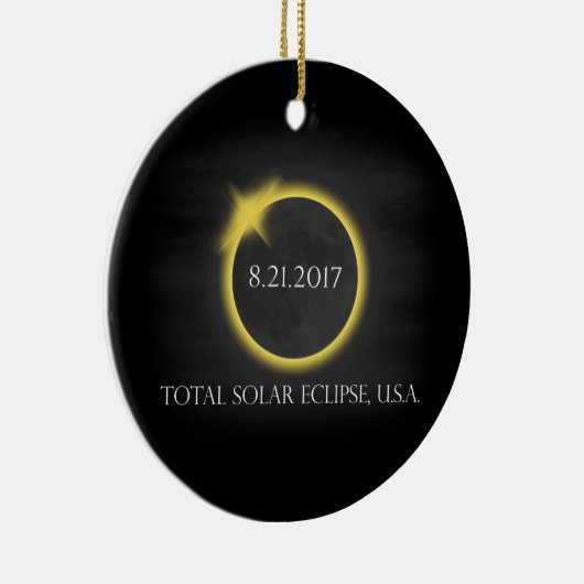 Total Solar Eclipse August 21 2017USA Souvenir Keramik Ornament (Rechts)