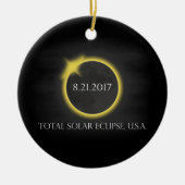 Total Solar Eclipse August 21 2017USA Souvenir Keramik Ornament (Vorne)