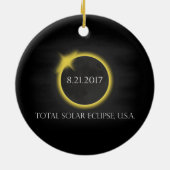 Total Solar Eclipse August 21 2017USA Souvenir Keramik Ornament (Hinten)