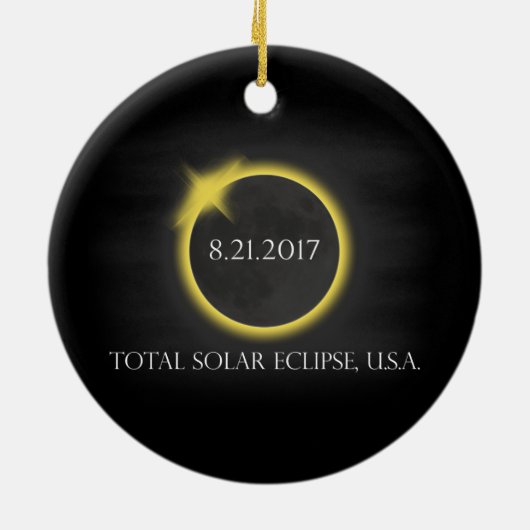 Total Solar Eclipse August 21 2017USA Souvenir Keramik Ornament (Hinten)