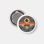 Total Solar Eclipse August 2 2027 cruise ship  Magnet (Vorderseite/Rückseite)