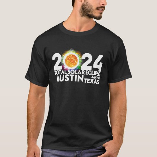 Total Solar Eclipse Austin Texas 8. April 2024 Tot T-Shirt (Vorderseite)