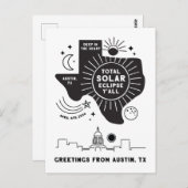 Total Solar Eclipse Austin Texas Postcard Postkarte (Vorne/Hinten)