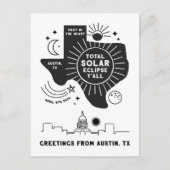 Total Solar Eclipse Austin Texas Postcard Postkarte (Vorderseite)