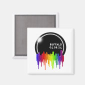 Total Solar Eclipse Buffalo 8. April 2024 Long S Magnet (Vorderseite/Rückseite)