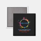 Total Solar Eclipse Buffalo New York 2024 I war di Magnet (Vorderseite/Rückseite)
