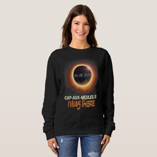 Total Solar Eclipse Cap aux Meules Quebec Canada Sweatshirt (Vorne ganz)