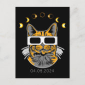 Total Solar Eclipse Cat Solar viewer 8 April 2024 Postkarte (Vorderseite)
