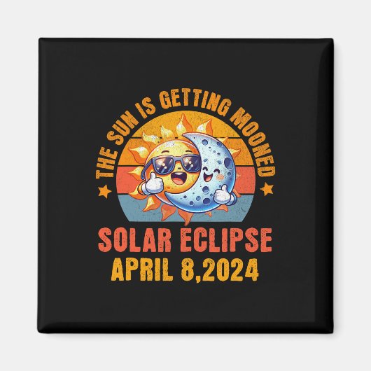 Total Solar Eclipse Chase 2024 Sun gewinnt Mond Magnet (Vorne)