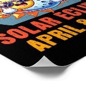 Total Solar Eclipse Chase 2024 Sun gewinnt Mond Poster (Ecke)