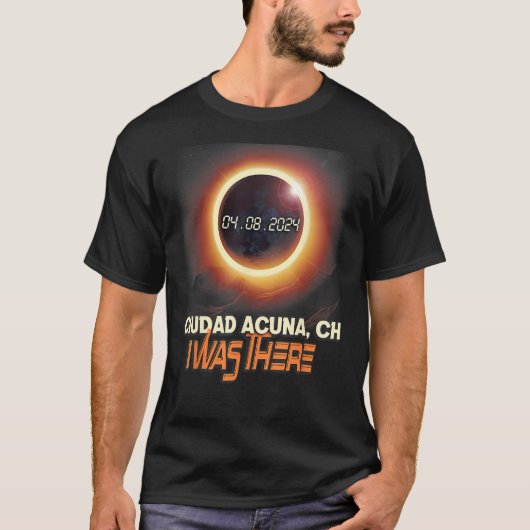 Total Solar Eclipse Ciudad Acuna Coahuila Mexiko T-Shirt (Vorderseite)
