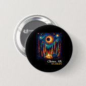 Total Solar Eclipse Clinton Arkansas Button (Vorne & Hinten)