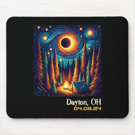 Total Solar Eclipse Dayton Ohio Mousepad (Vorne)