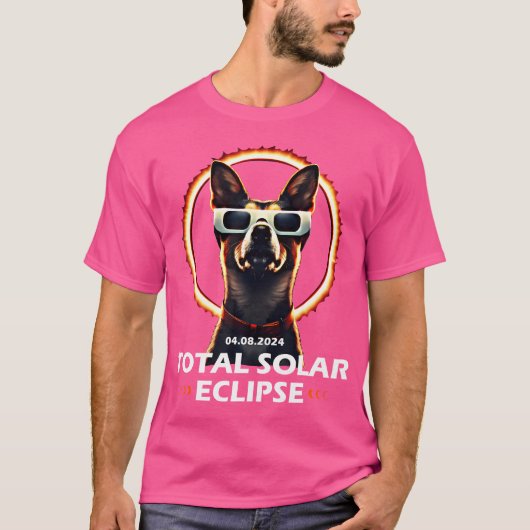 Total Solar Eclipse Dog April 8 2024 Usa Astronomy T-Shirt (Vorderseite)