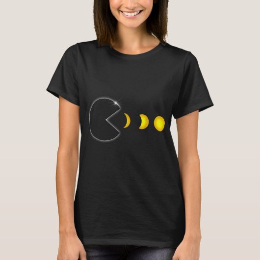 Total Solar Eclipse Fun Gamer Eating Solar Men Boy T-Shirt (Vorderseite)