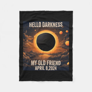 Total Solar Eclipse Hallo Dunkelheit Mein alter Fr Fleecedecke