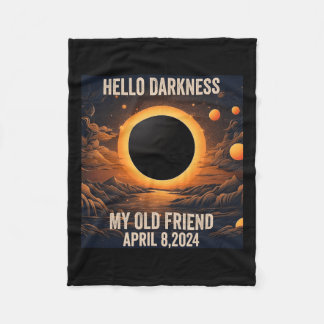 Total Solar Eclipse Hallo Dunkelheit Mein alter Fr Fleecedecke