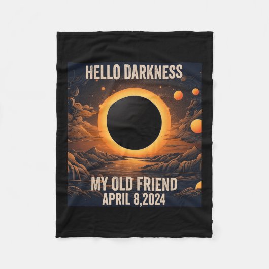 Total Solar Eclipse Hallo Dunkelheit Mein alter Fr Fleecedecke (Vorderseite)