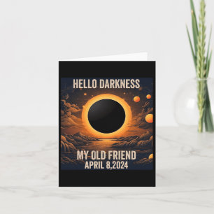Total Solar Eclipse Hallo Dunkelheit Mein alter Fr Karte