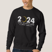 Total Solar Eclipse Illinois 2024 April 8 Totality Sweatshirt (Vorderseite)