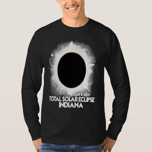 Total Solar Eclipse Indiana 2024 American Totality T-Shirt (Vorderseite)