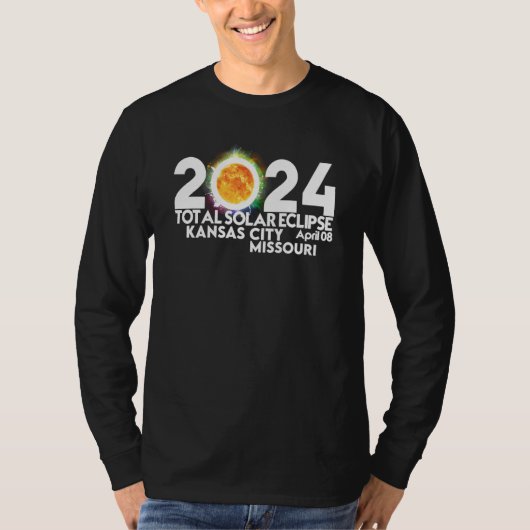 Total Solar Eclipse Kansas City Missouri April 8 2 T-Shirt (Vorderseite)