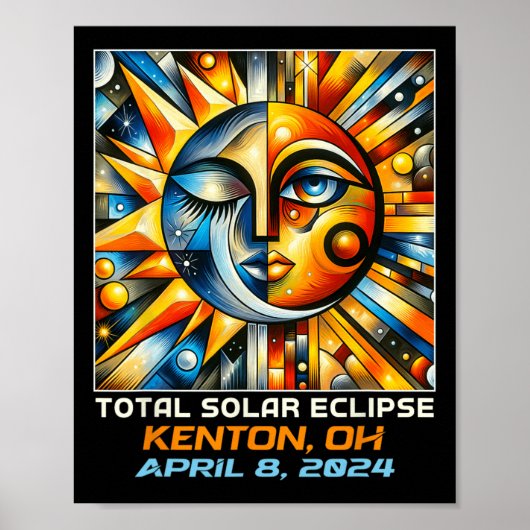 Total Solar Eclipse Kenton Ohio Poster (Vorne)