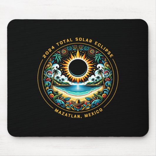 Total Solar Eclipse Mazatlan Mexiko - Mexikanische Mousepad (Vorne)