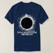Total Solar Eclipse Michigan 2024 American Totalit T-Shirt (Design vorne)