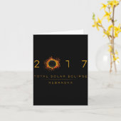 Total Solar Eclipse Nebraska 2017 Design Karte (Gelbe Blume)