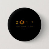 Total Solar Eclipse Nebraska 2017 Illustration Button (Vorderseite)