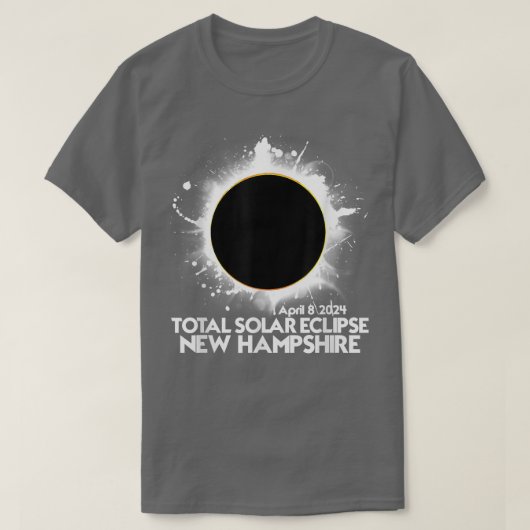 Total Solar Eclipse New Hampshire 2024 American to T-Shirt (Design vorne)