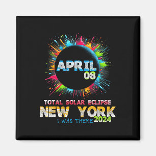 Total Solar Eclipse New York 2024 Farbenfrohe Tota Magnet