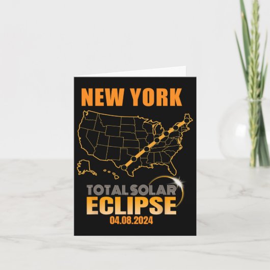 Total Solar Eclipse New York Karte (Vorderseite)