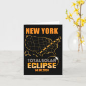 Total Solar Eclipse New York Karte (Gelbe Blume)