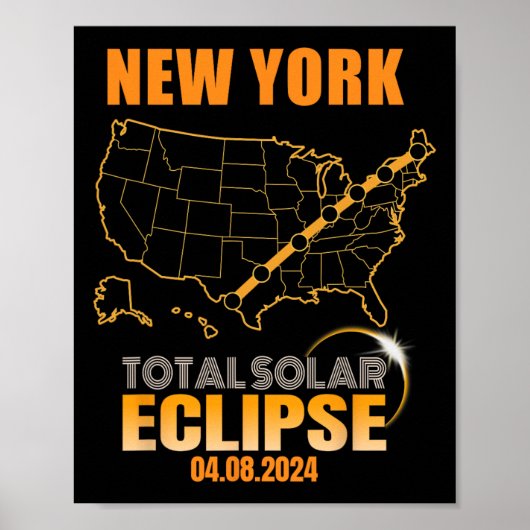 Total Solar Eclipse New York Poster (Vorne)