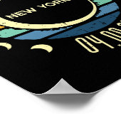 Total Solar Eclipse New York Retro 04.08.24 Men Wo Poster (Ecke)