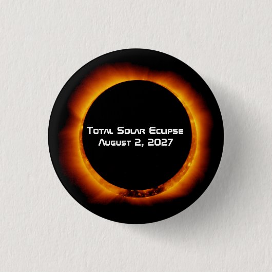 Total Solar Eclipse of the Century 2027 Button (Vorderseite)